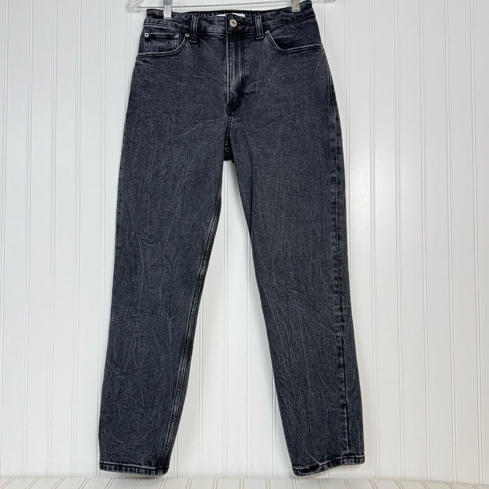 Abercrombie & Fitch Jeans The mom high rise Womens 2 Black Zip Curve Love‎